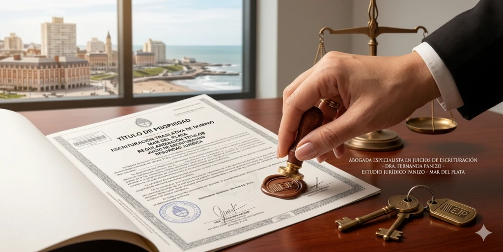 Abogada Juicio de Escrituración Mar del Plata - Dra. Fernanda Panizo - Regularización de Títulos - EJP Estudio Jurídico
