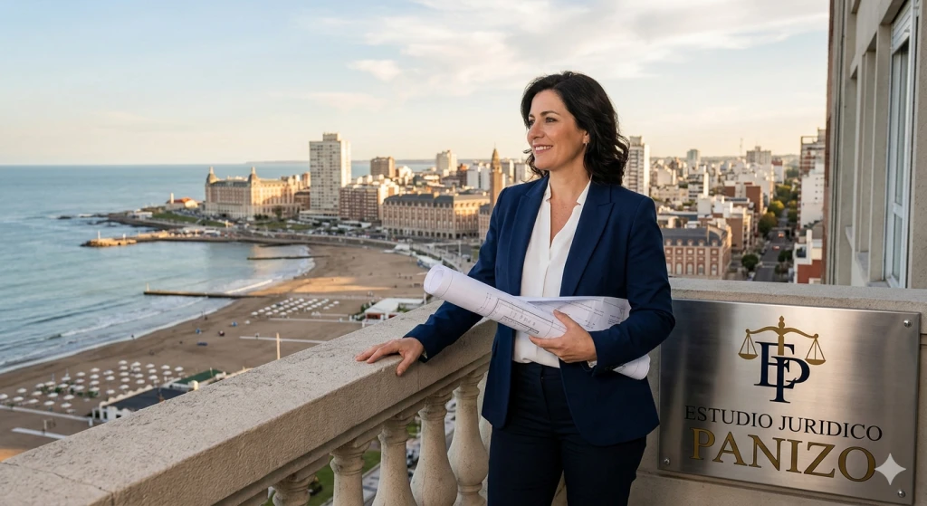 Abogada Fernanda Panizo especialista en derecho inmobiliario, juicios de usucapión y desalojos complejos en Mar del Plata.