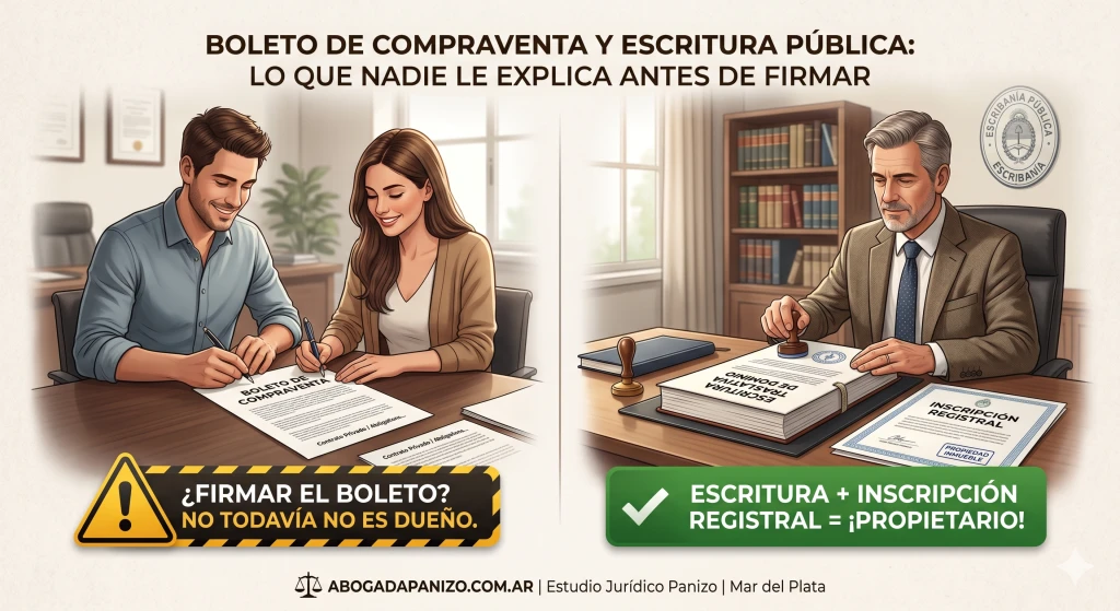 BOLETO DE COMPRAVENTA Y ESCRITURA PÚBLICA: LO QUE NADIE LE EXPLICA ANTES DE FIRMAR