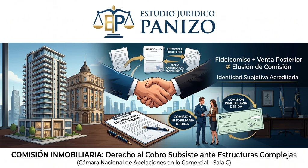 Condenan a pagar comisión inmobiliaria en una venta de USD 780.000 que intentó eludir al corredor.