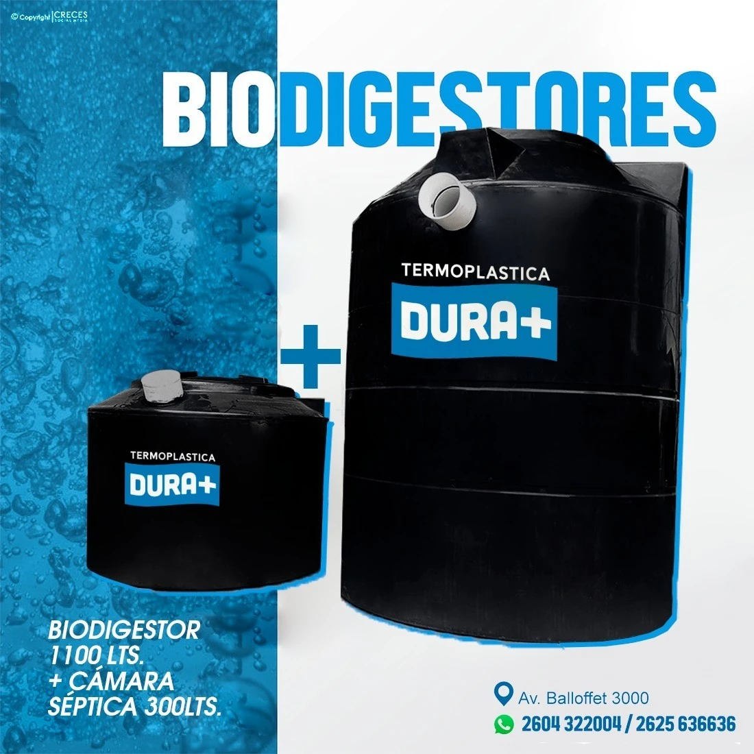 biodigestor 850 litros