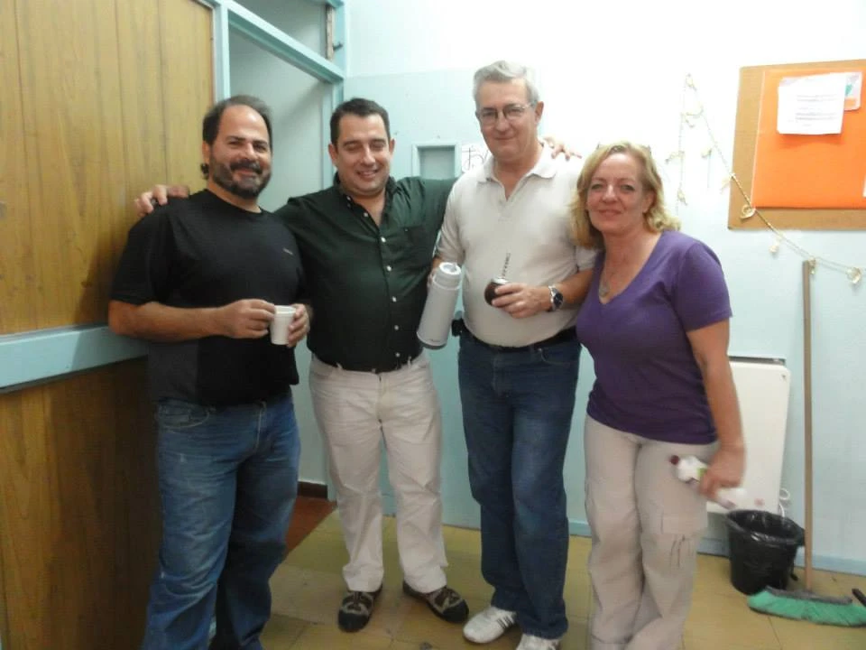 Guillermo Dorá a la izquierda