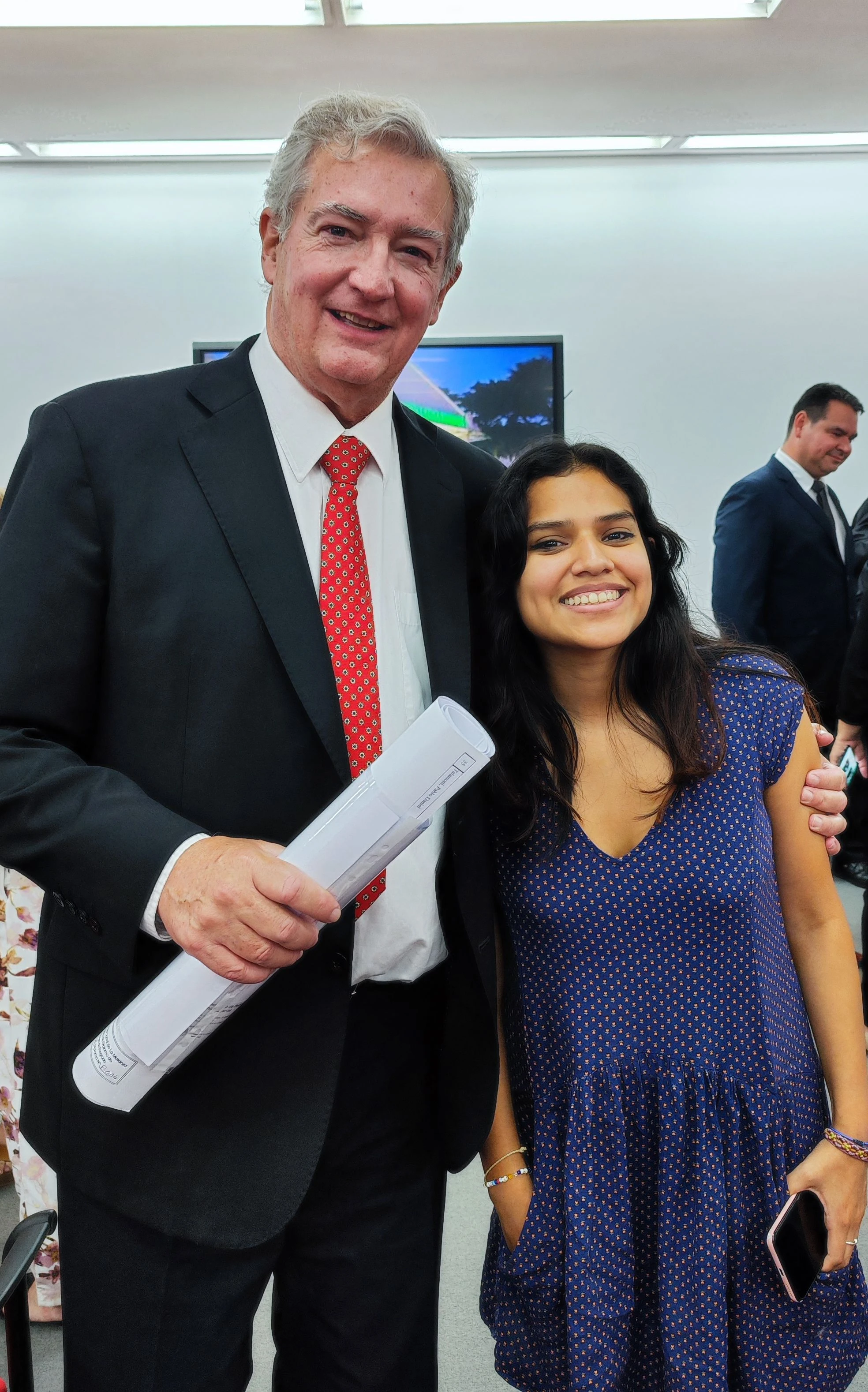 Recibiendo título con mi hija