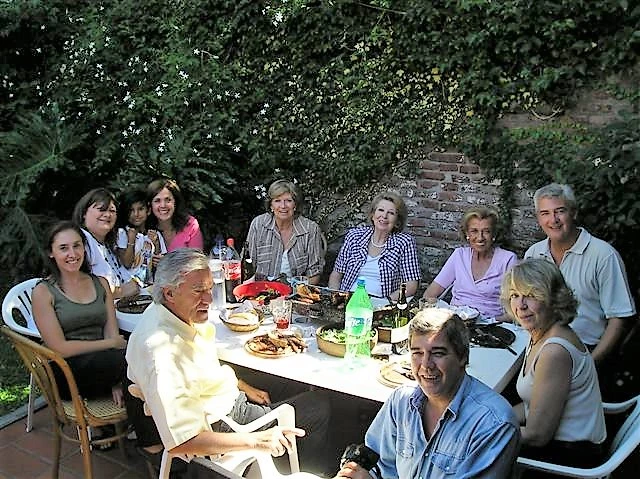 En familia con amigos