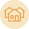 Ícono de múltiples casas