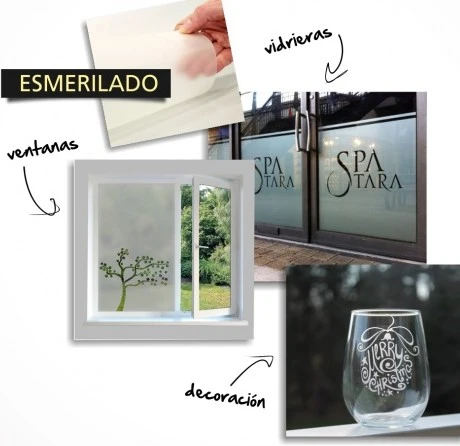 Colocacion de vinilos esmerilados