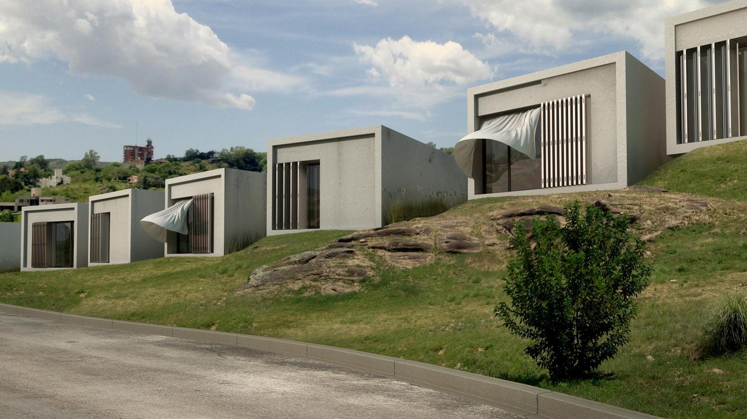 3D Visualization photomontage exterior building