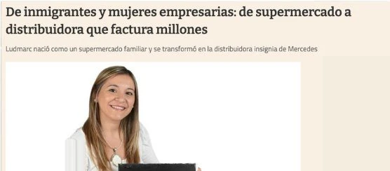 Natalia Facciolo con caja Ludmarc — El Cronista