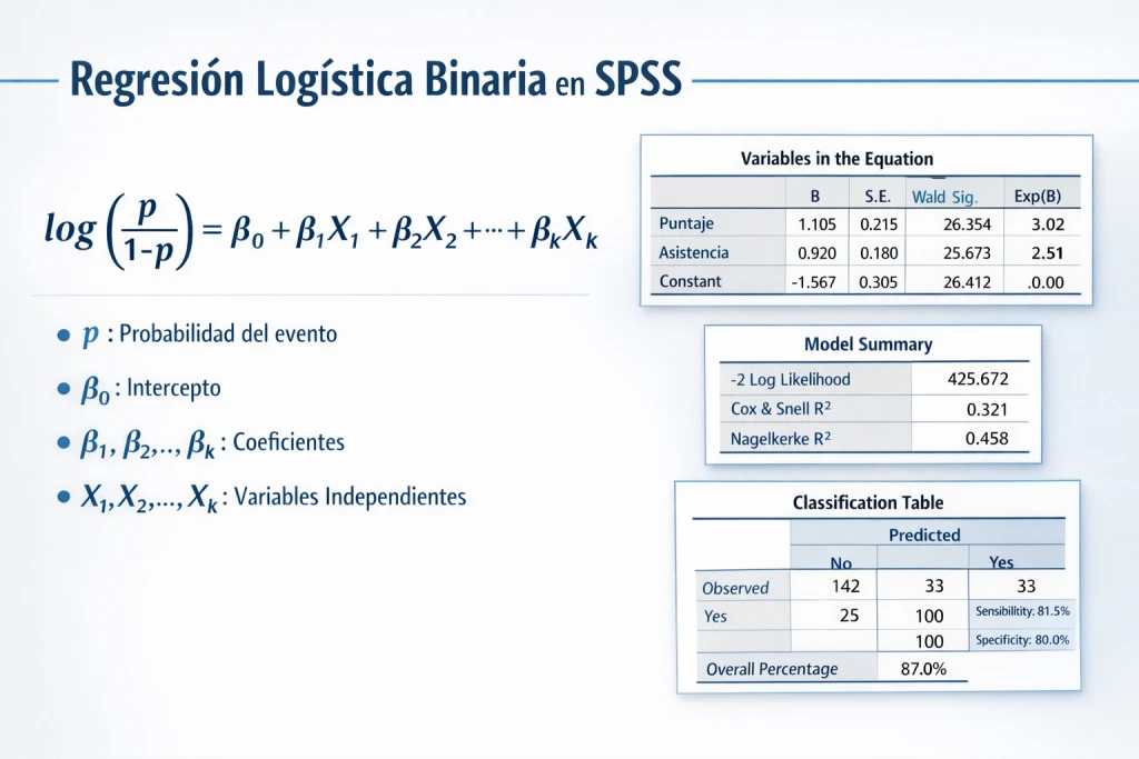 Regresión logística en SPSS: odds ratio e interpretación paso a paso