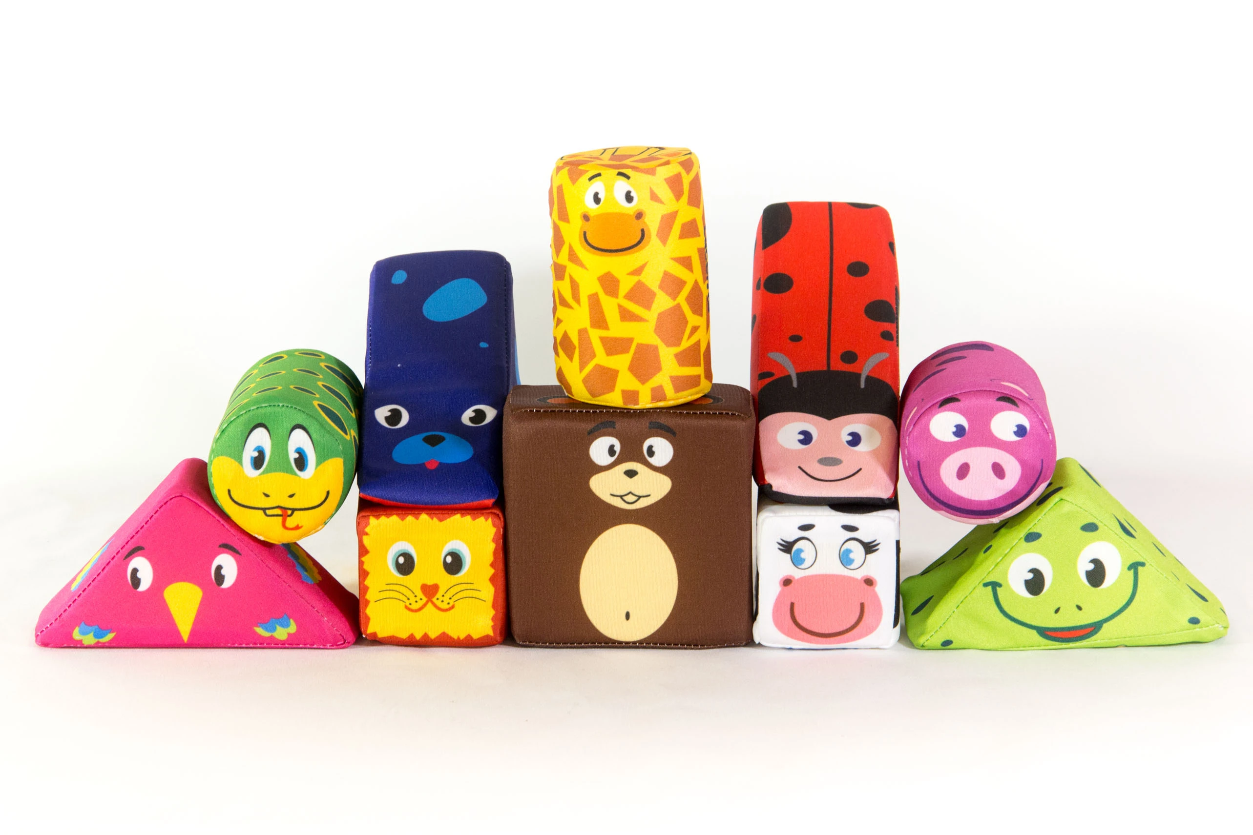 Set de 10 piezas geométricas - animales
