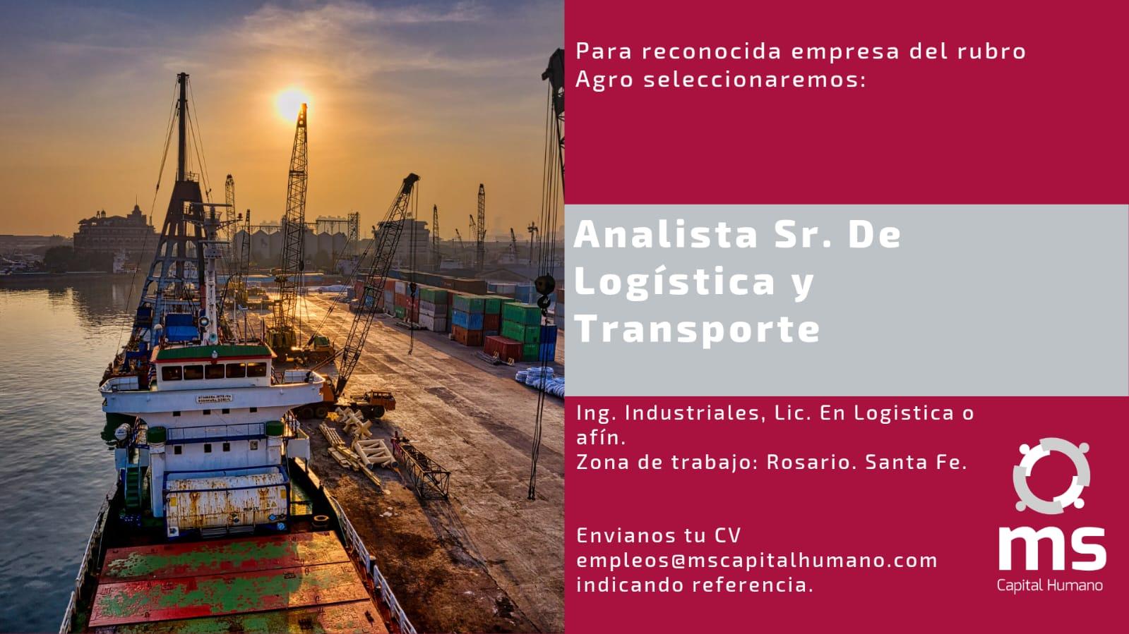 Analista Sr de Logística y Transporte