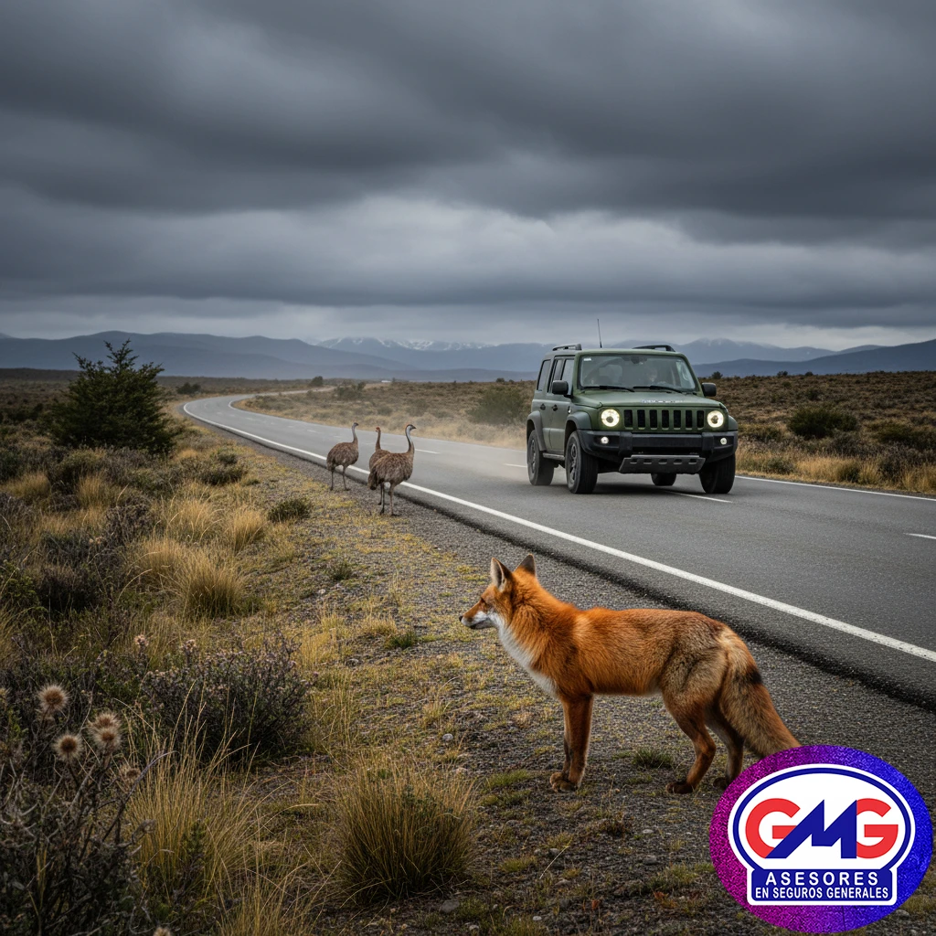 representación visual del riesgo por fauna silvestre en rutas patagónicas y su cobertura en seguros