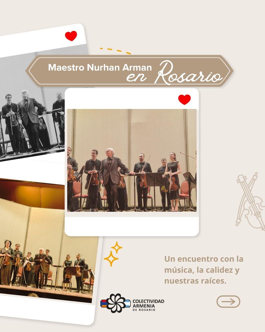 Una noche inolvidable: la Colectividad Armenia de Rosario acompañó al maestro Nurhan Arman en el Teatro ¨El Círculo¨
