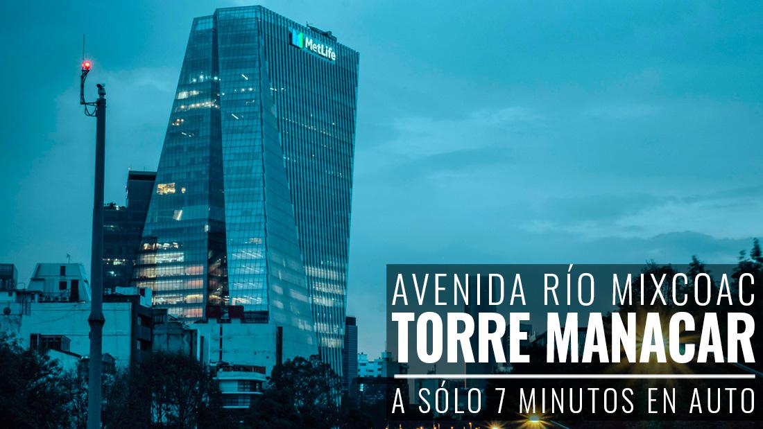 Torre Manacar en Av. Río Mixcoac