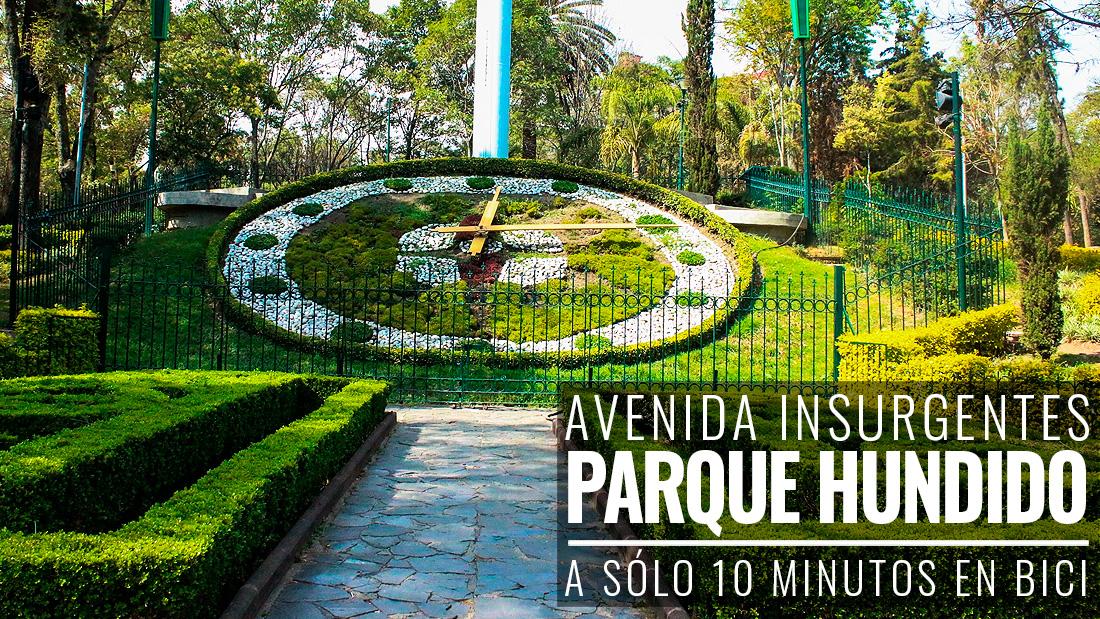 Parque Hundido en Av. Insurgentes