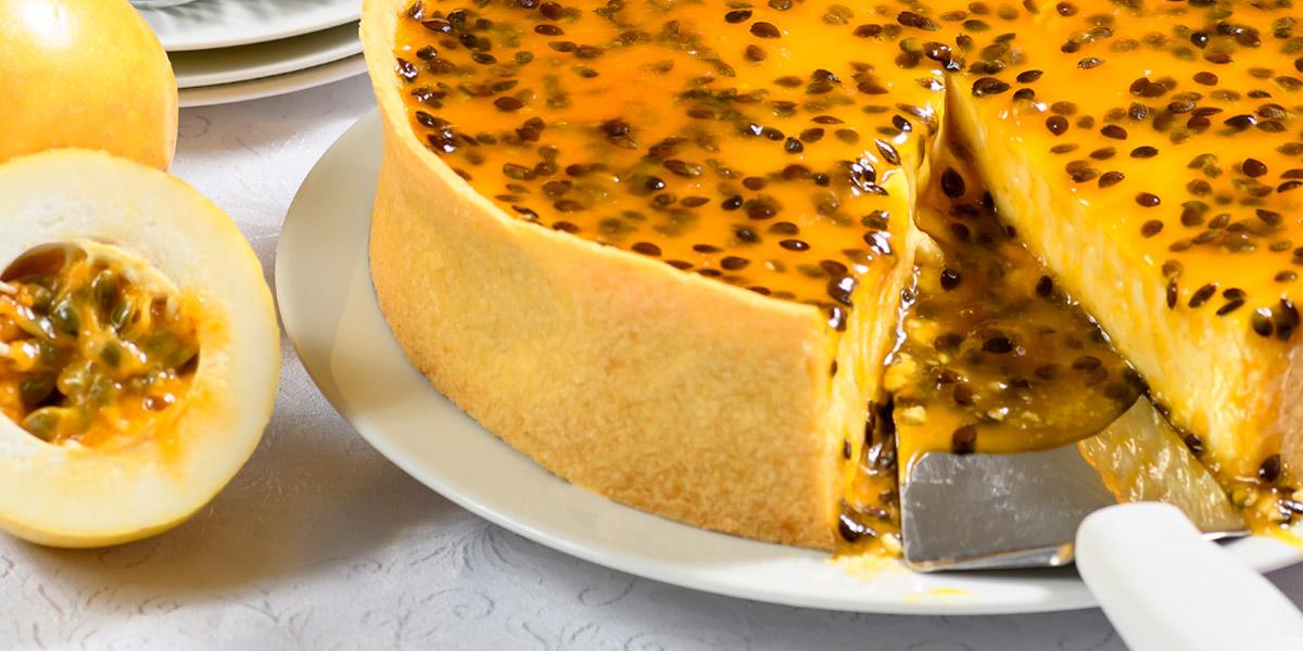 Torta de Maracuyá con Yerba Mate