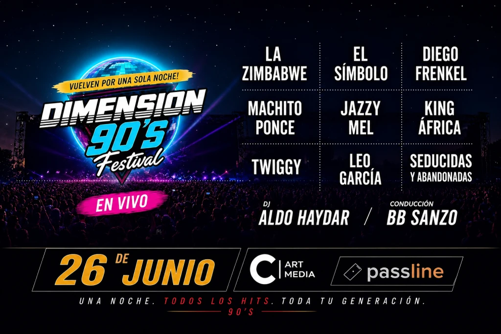 DIMENSIÓN 90’S FESTIVAL: Buenos Aires revive la década más icónica de la música y la cultura pop