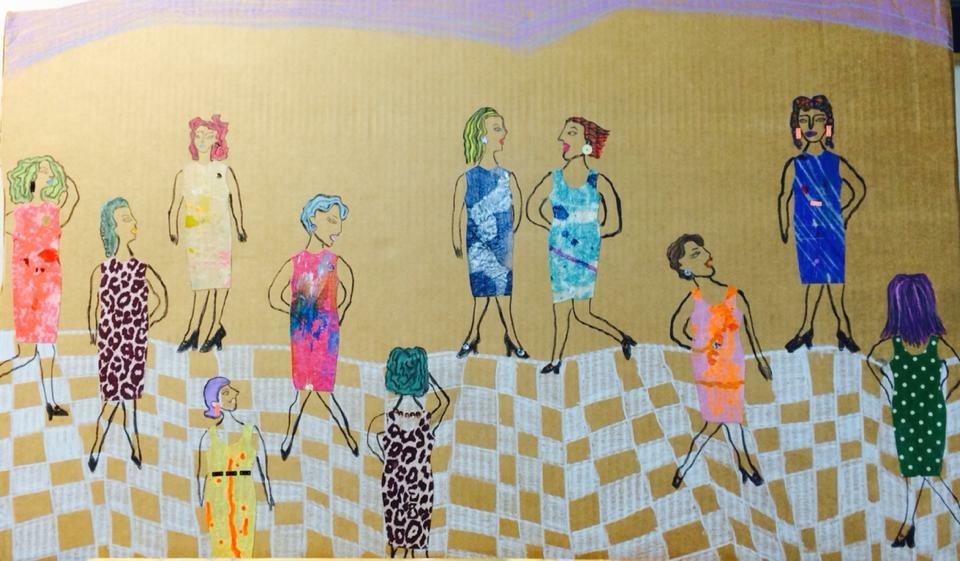 Collage sobre cartón
