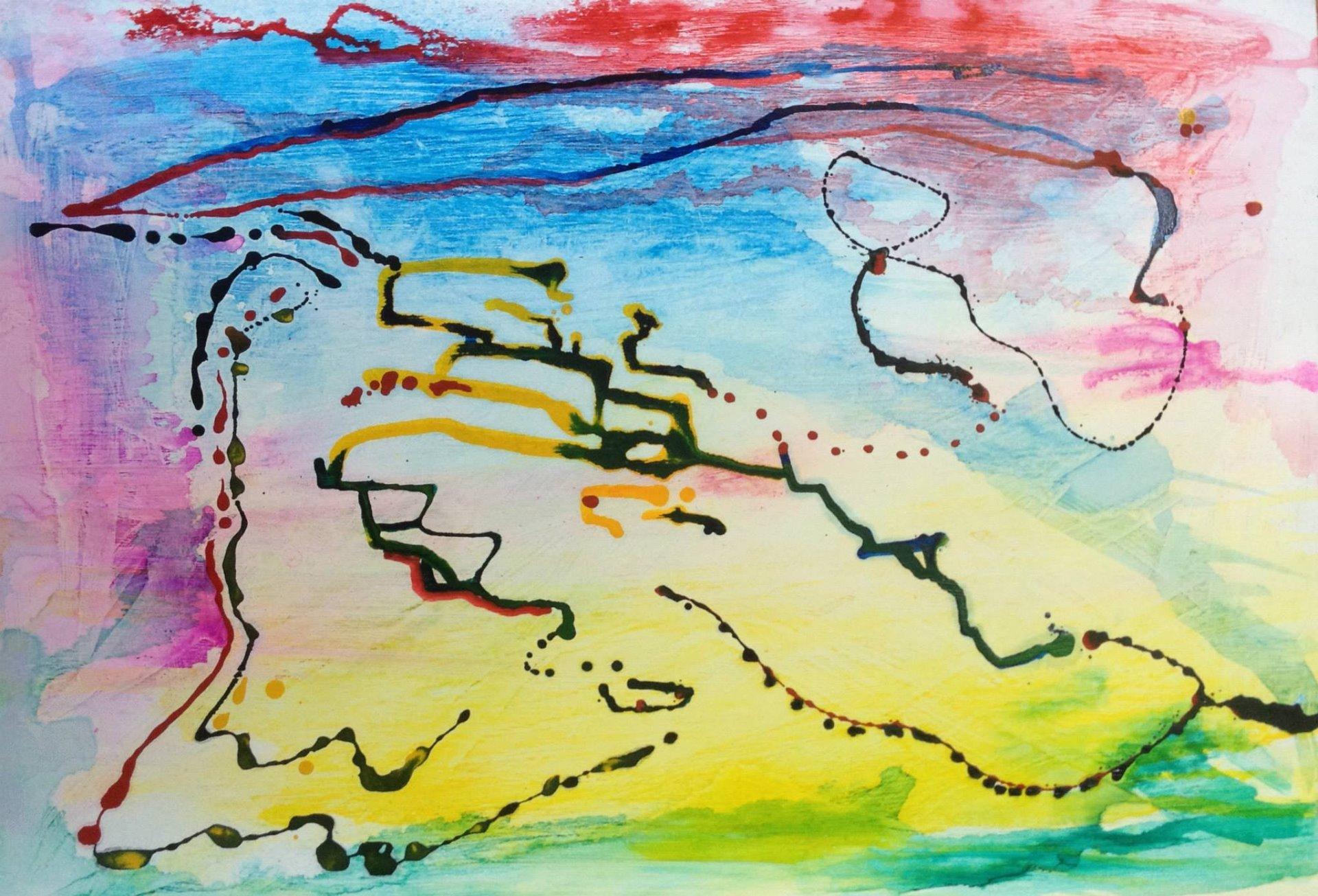 Tinta china sobre MDF 100 x 70