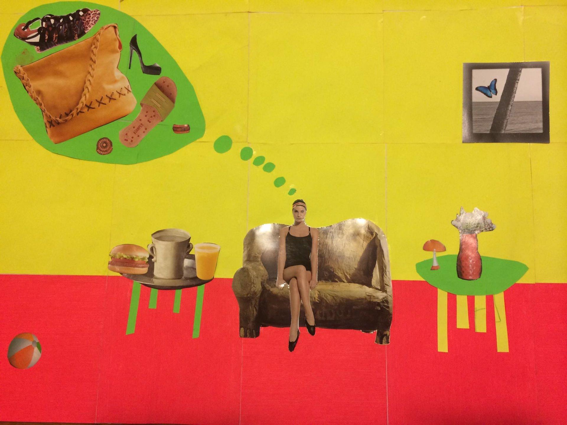 Collage sobre papel 30 x 20