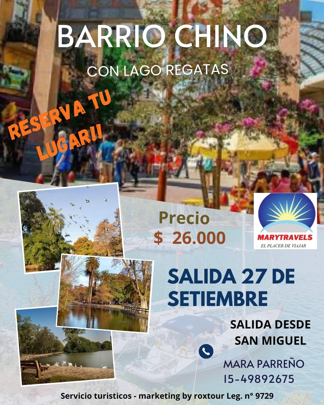Barrio Chino y Lago Regatas en Palermo