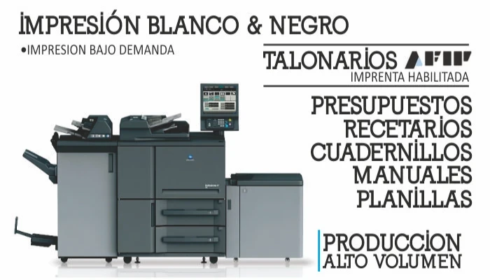 Bajada digital y duplicadora: soluciones para volantes, talonarios y planillas