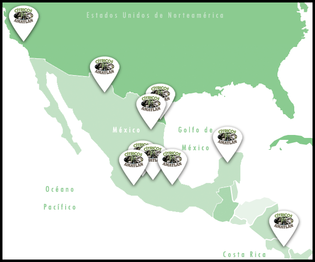 Oficinas y sucursales de distribución en Ciudad de México (CDMX), Veracruz, Jalisco, Puebla, Yucatán, Toluca (EDOMEX), Chihuahua, Los Ángeles California. McAllen Texas y Alajuela Costa Rica
