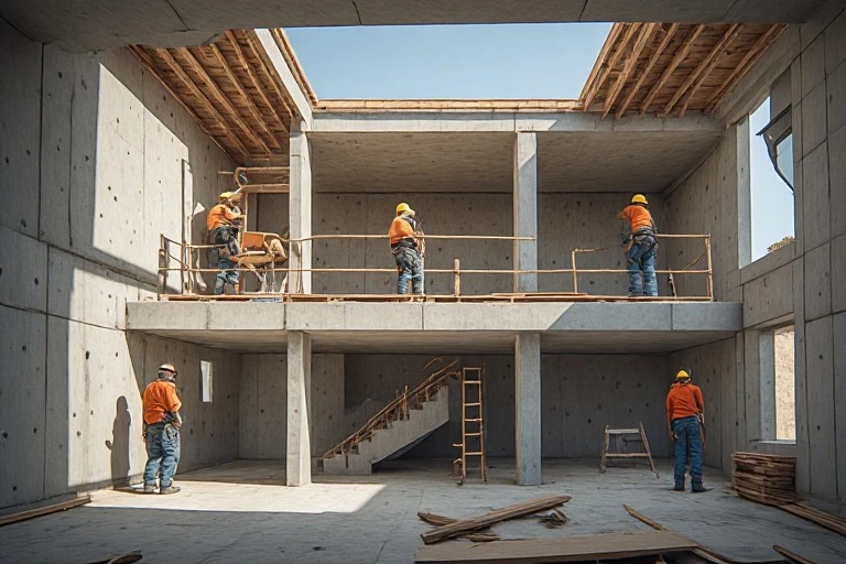 Ampliación de segundo piso en una casa en Santiago por PY Construcciones