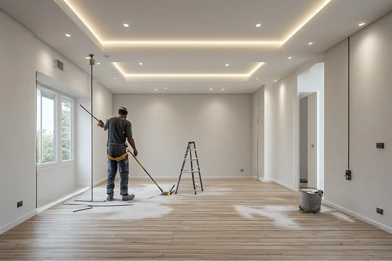 Instalación de pisos, cielos y pintura en Santiago por PY Construcciones