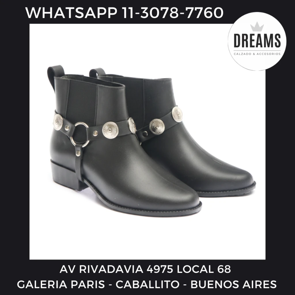 Botas de lluvia Das Luz Texas texana negro Dreams Calzado Caballito Av Rivadavia 4975 local 68 Galeria Paris