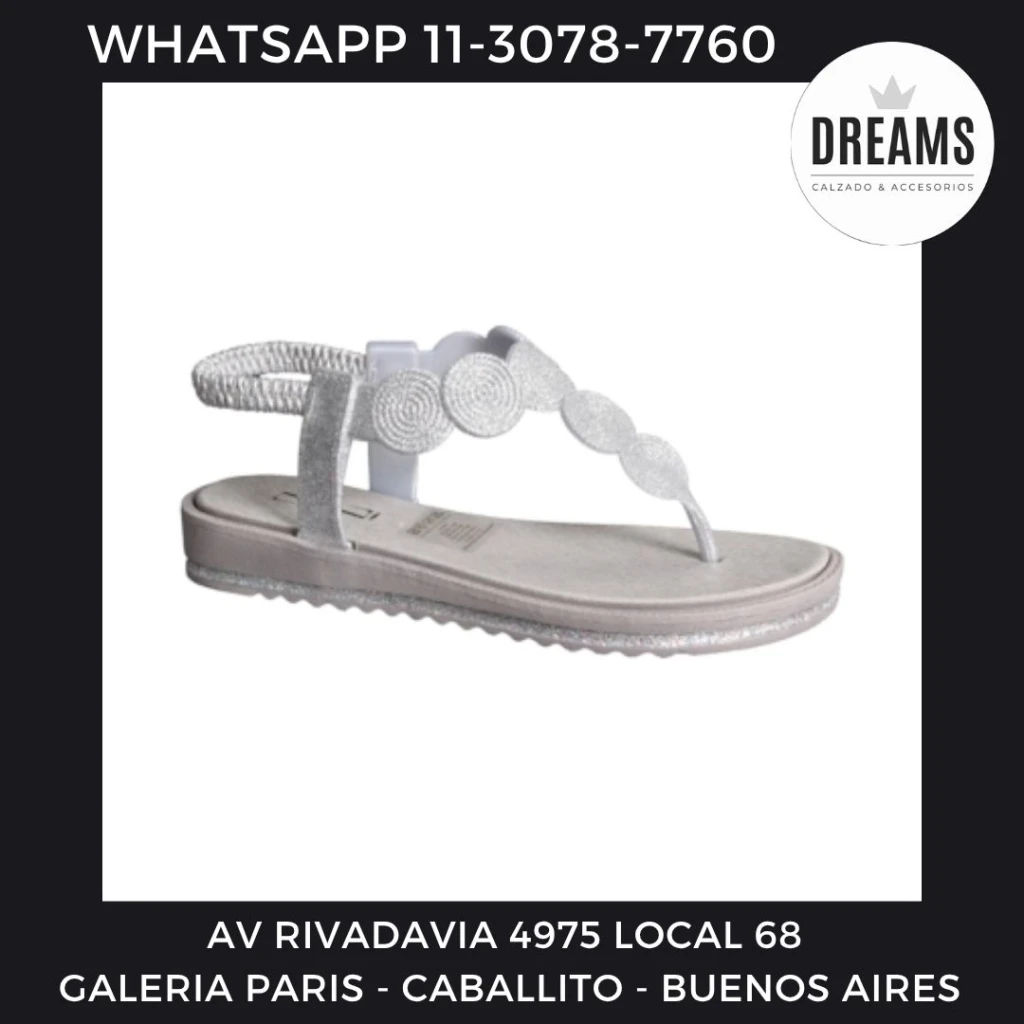 sandalias glitter brillo mujer plateado Z kaleo Dreams Calzado Caballito Av Rivadavia 4975 local 68 Galeria Paris