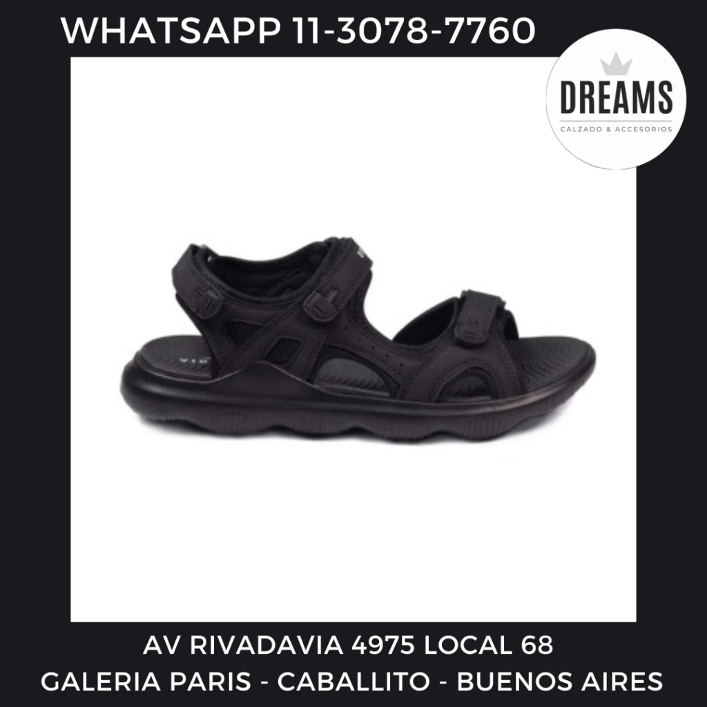 Sandalias para hombre con abrojos negro Dreams Calzado Caballito Av Rivadavia 4975 local 68 Galeria Paris