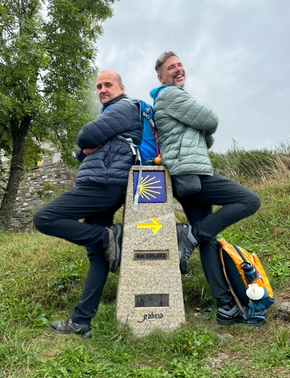 Enrique y Pablo en el Camino de Santiago