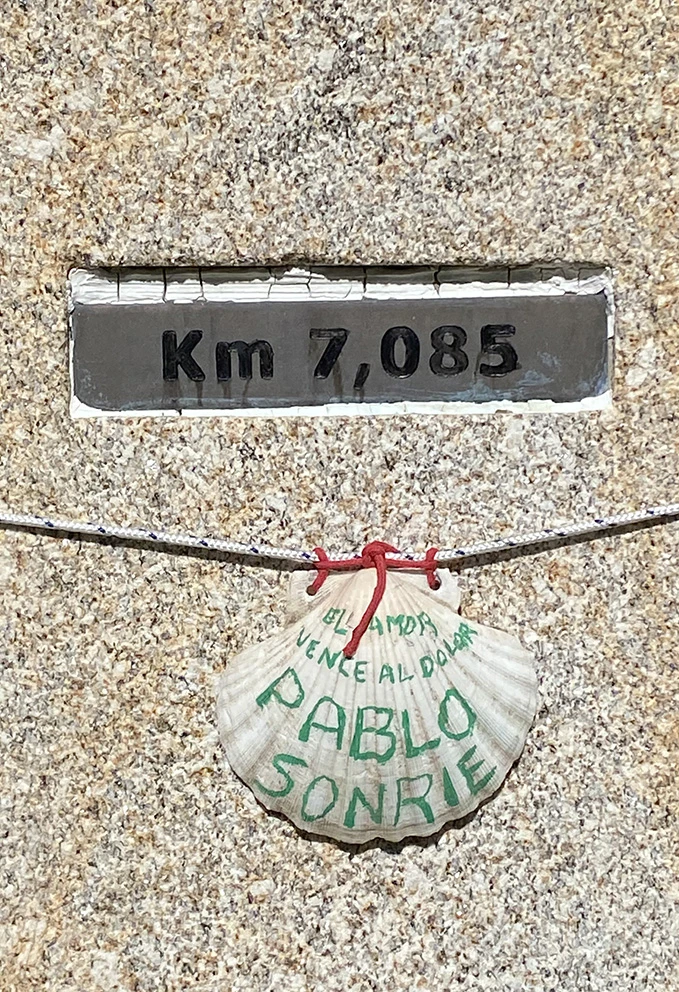 Mojón en el Camino