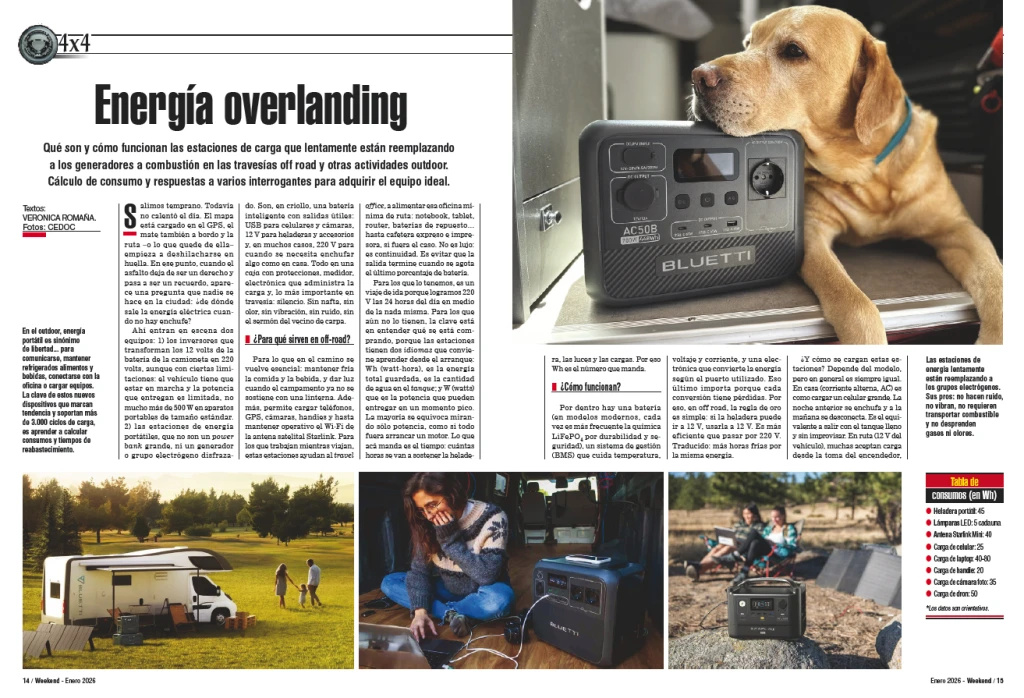 Estaciones de carga portátiles: cómo tener energía eléctrica overlanding