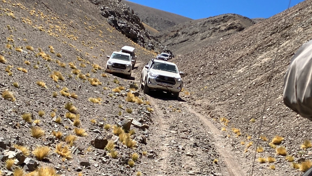 Cruce de la Cordillera de los Andes