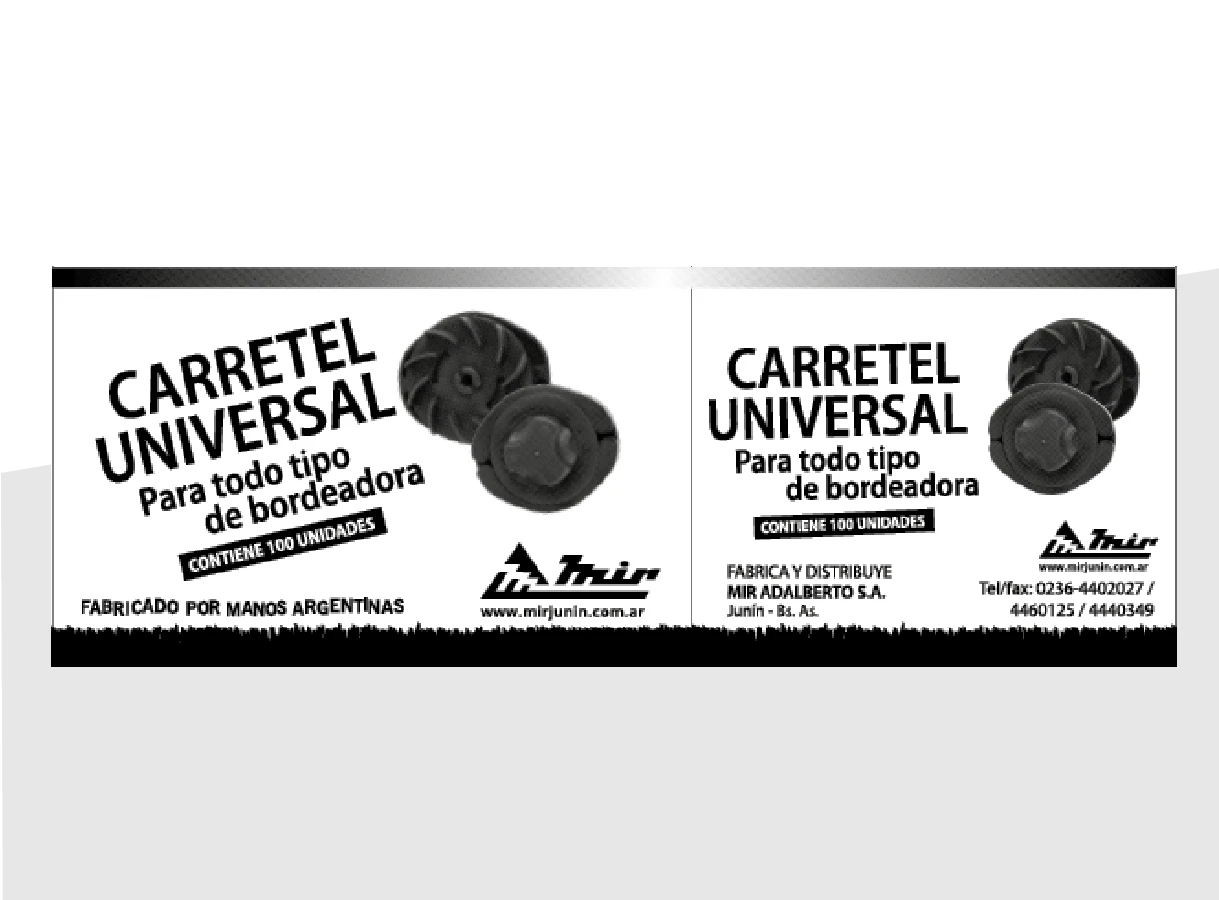 Packaging de caja para carreteles de plástico – Mir Junín