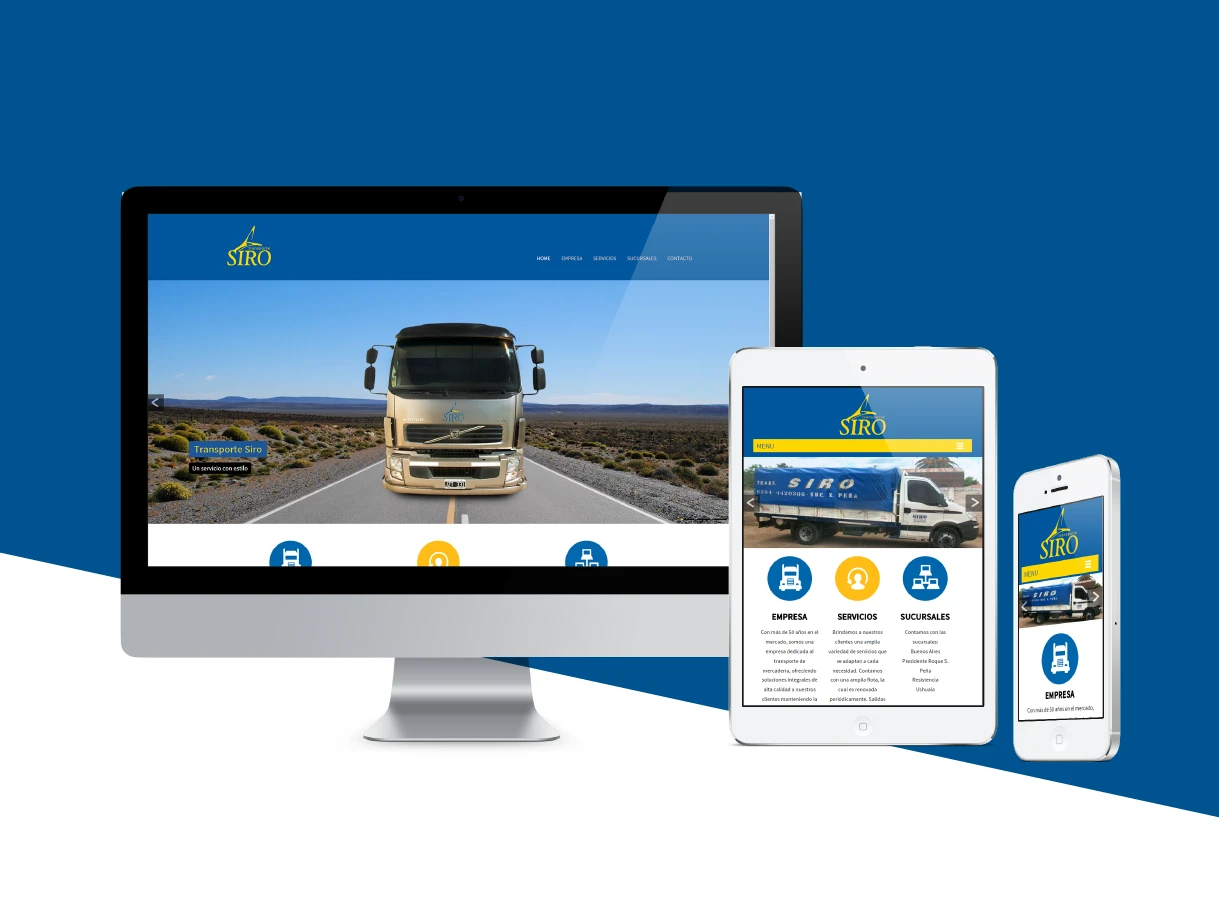 Interfaz web corporativa para Transporte Siro