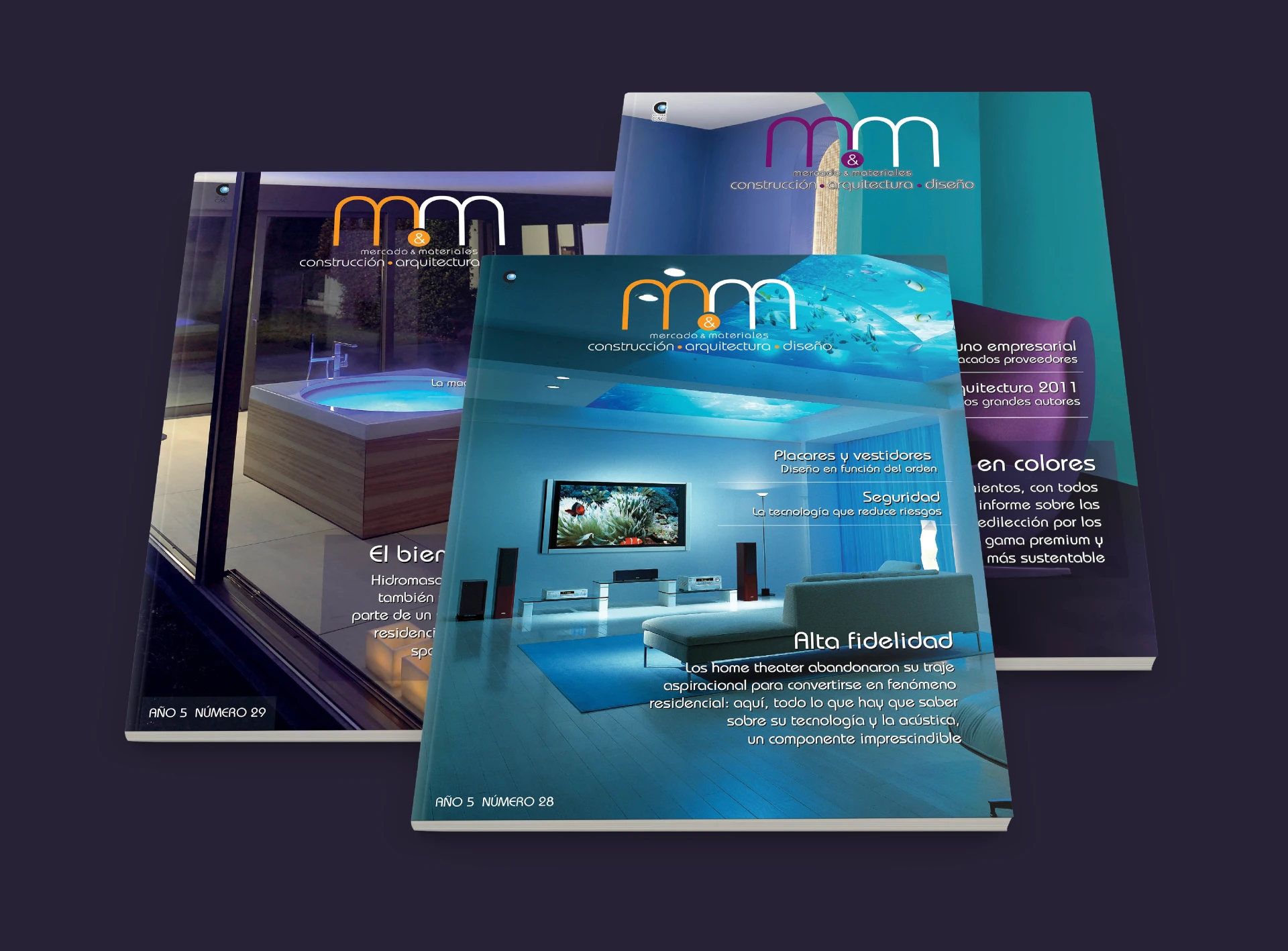 Diseño y diagramación completa de revista Mercado y Materiales para Editora C&C