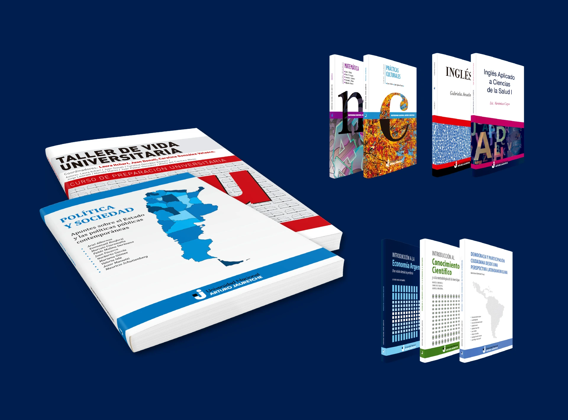 Diseño y diagramación total de libros de estudio para Universidad Nacional Arturo Jauretche