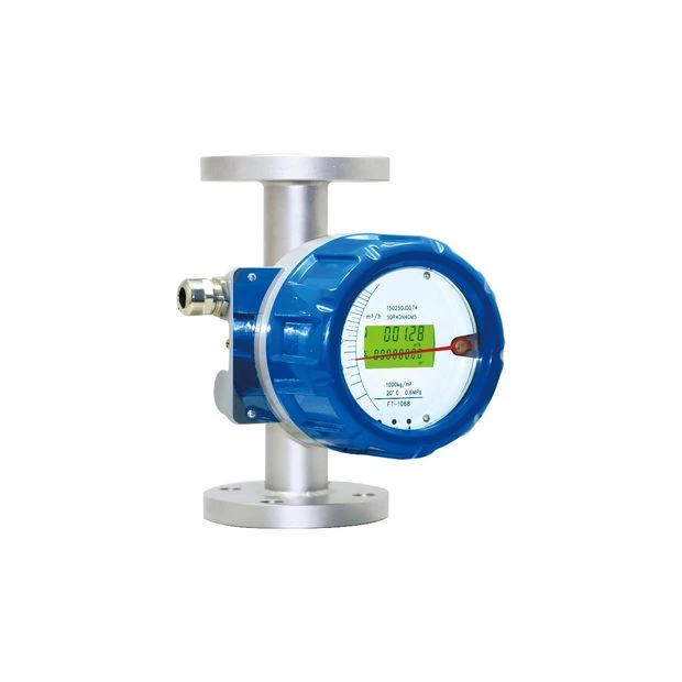 Rotámetro metálico de área variable con display para líquidos, gases y vapor