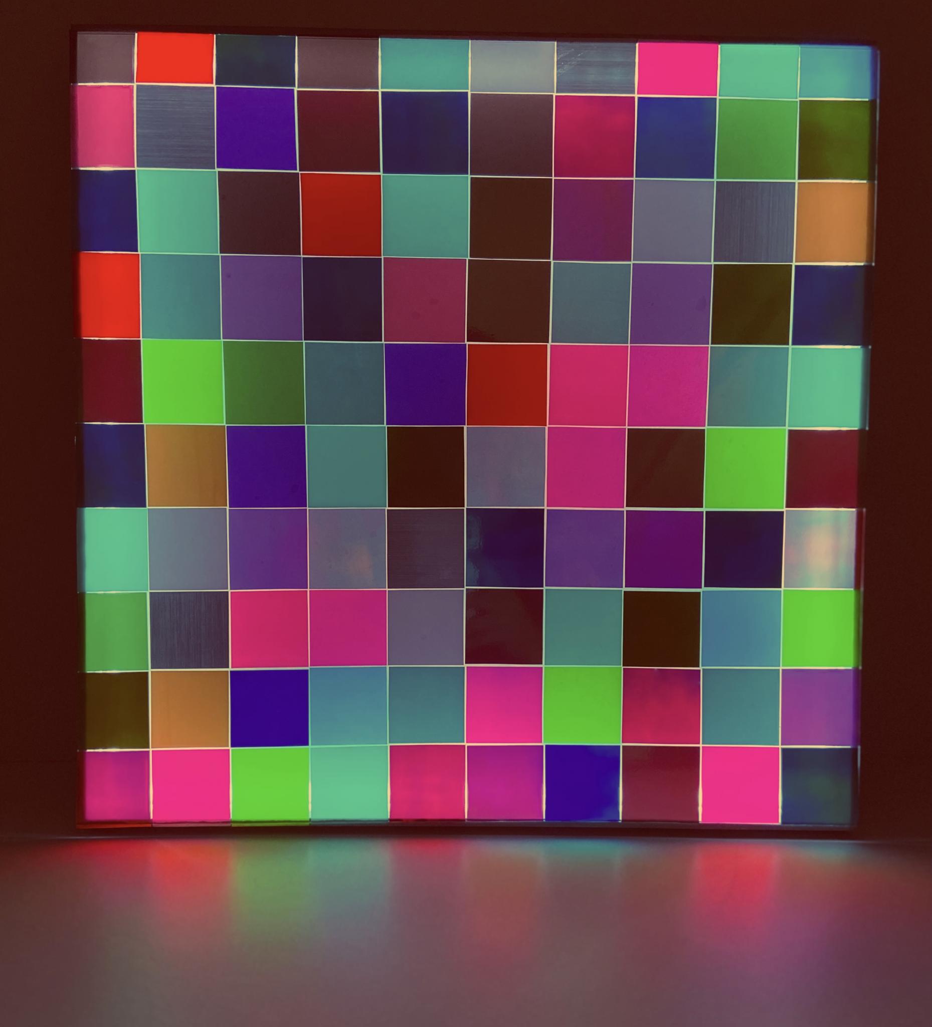 Led Light, thread & wood base 40”x40” inches