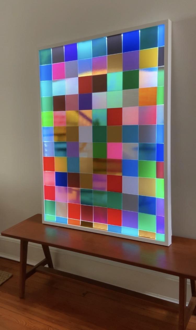 Led light on wood