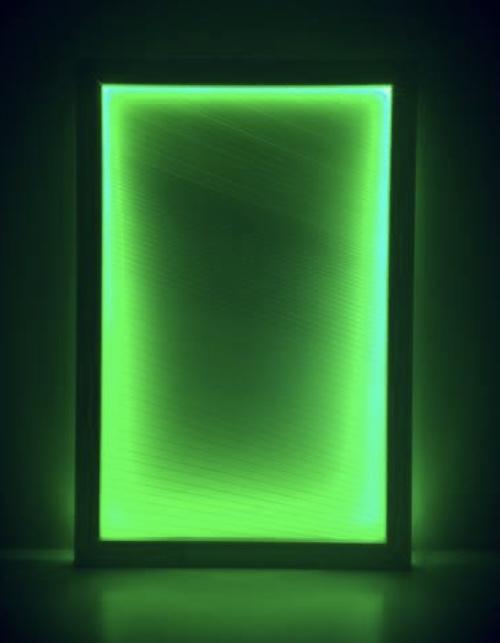Led Light, thread & wood base 24x24 inches