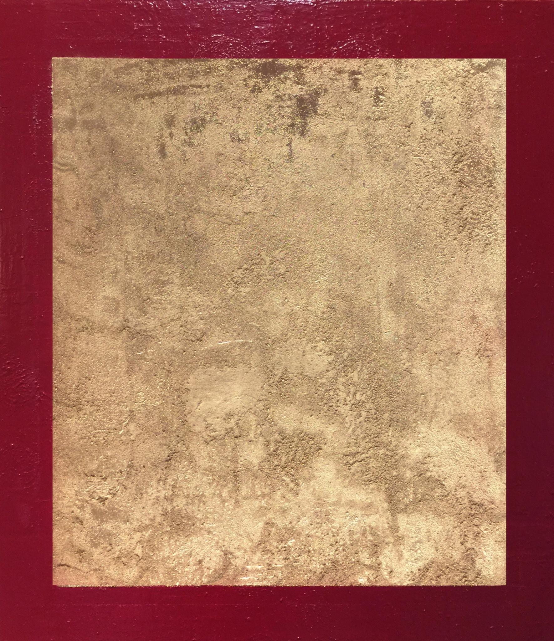 Acrylic, spray paint & latex on canvas 28"x24" inches