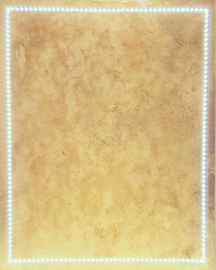White Led light & painting on canvas 40x32 inches