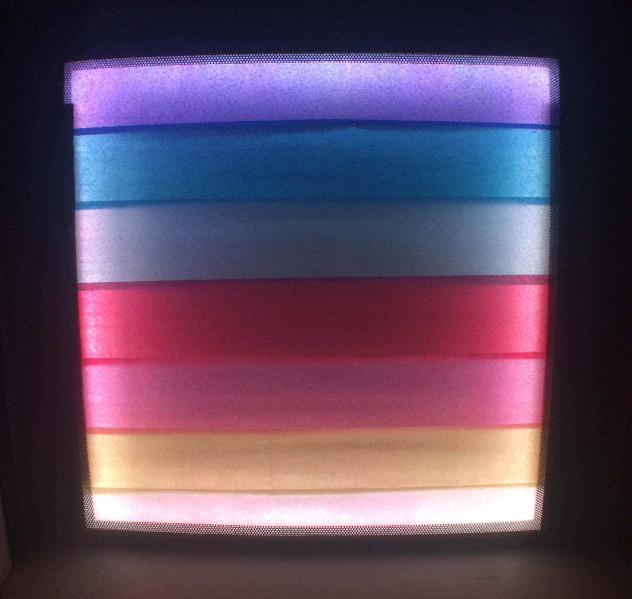 Led Light, plexiglass, policarbonate & wood base 24x24 inches