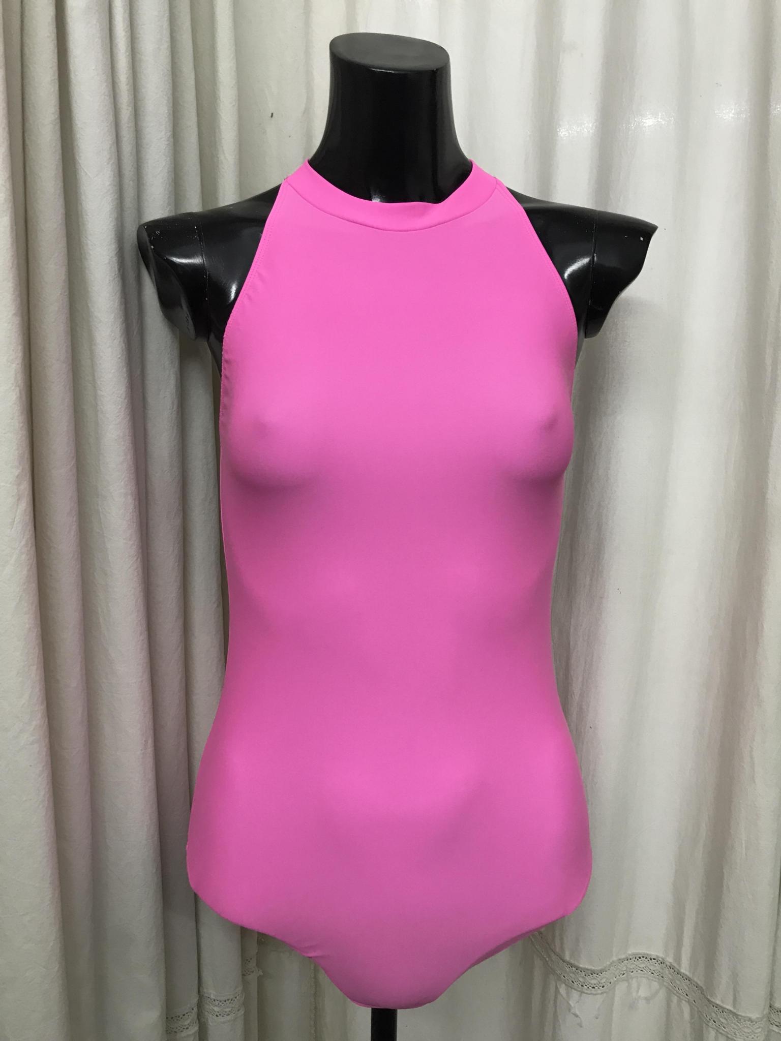Malla lycra espalda descubierta Cuello cerrado