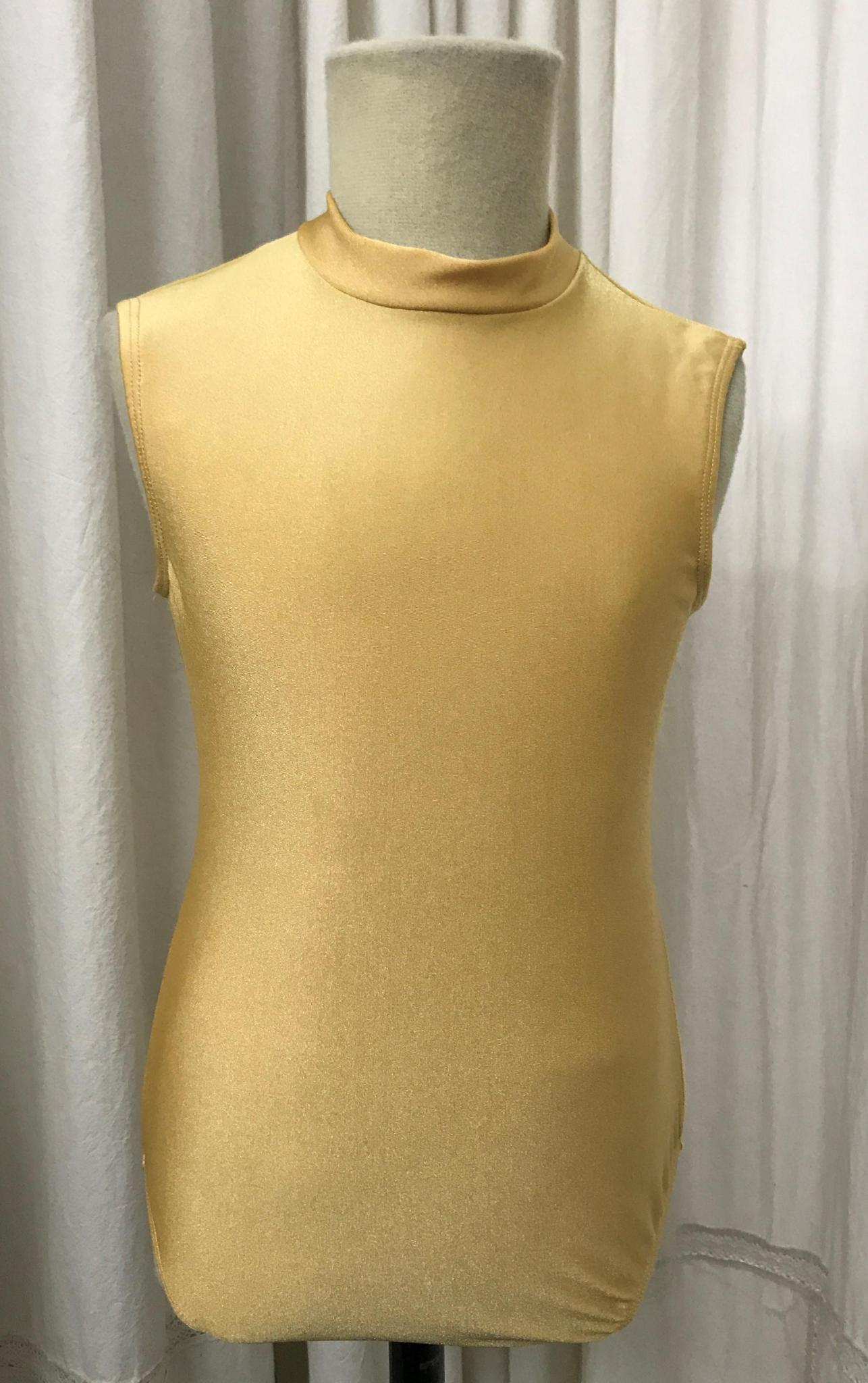 Malla lycra sin mangas cuello mao
