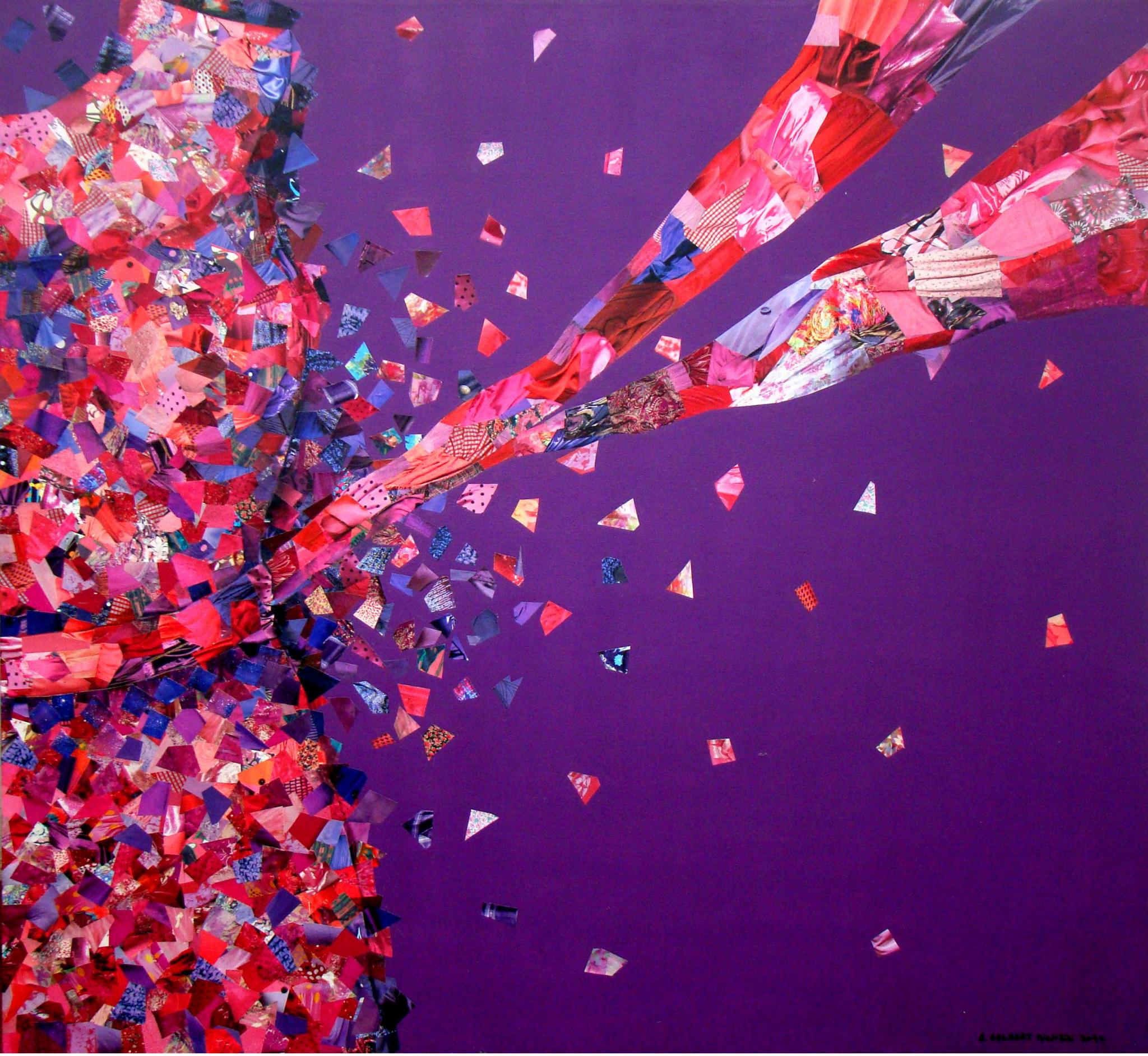 Mixta s/tela. 110 x 120 cm. En Hall de Edificio: Fideicomiso Isabel. Isabel La Católica 518. Alta Córdoba. Cba. Arg.